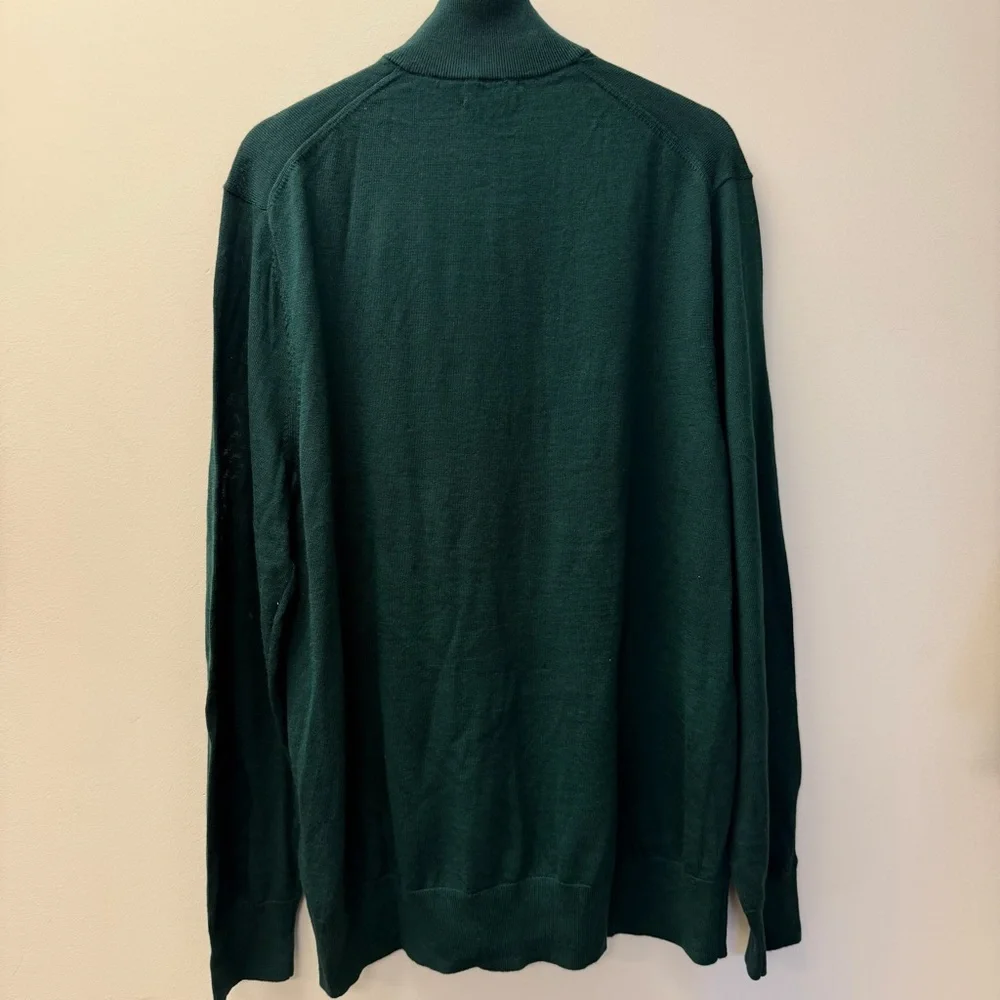 Brooks Brothers Forest Green Zip-Up Sweater - Picture 2 of 6